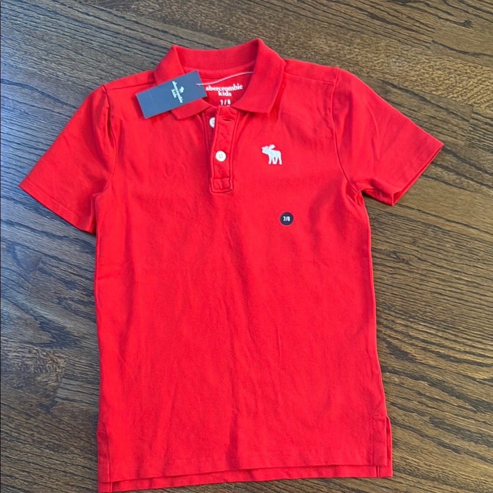 Abercrombie Kids Red Polo Short Sleeve Shirt